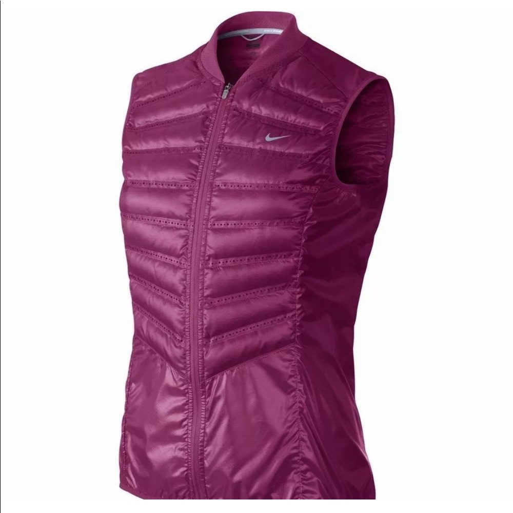 Nike Purple Aeroloft 800 Athletic Puffer Vest Gem